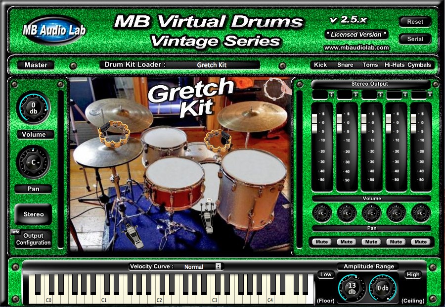 MB Virtual Drums Vintage Series 
- Gretch Kit