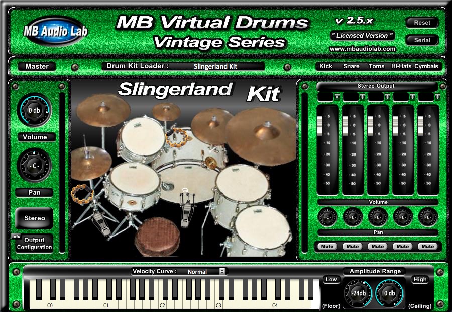 MB Virtual Drums Vintage Series 
- Slingerland Kit